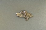 Sterling Silver Lab Head Lapel Pin - Hat Pin -Tie Tack 